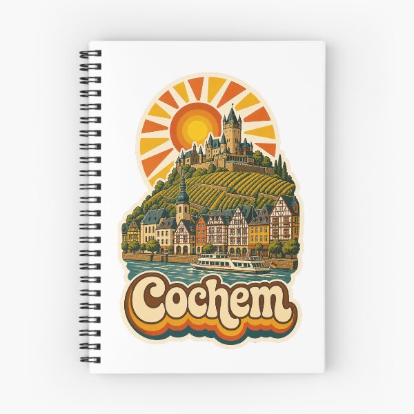 Item preview, Cochem Germany Travel Souvenir - Retro Illustration designed and sold by VisualArtsOasis.