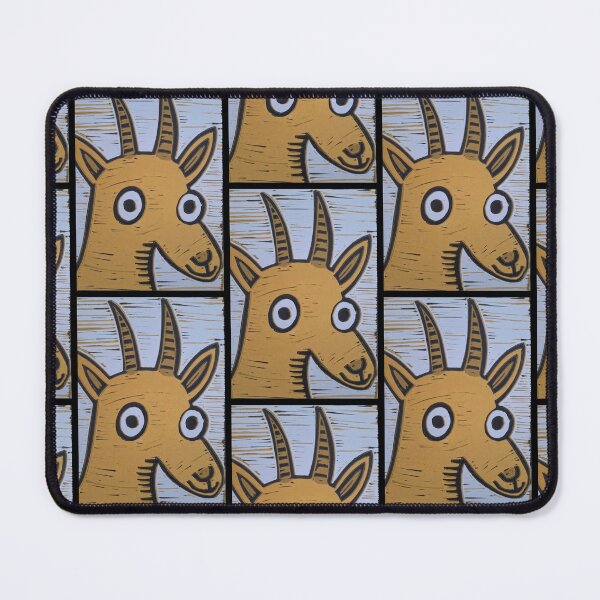 Item preview, Lino print weird goat designed and sold by SombreroDoodles.
