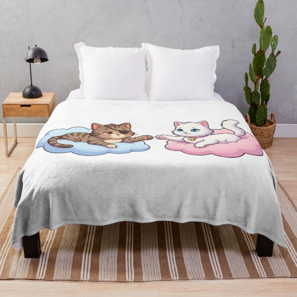 Item preview, Cloud Cats – Cute Friendship Cat Art designed and sold by 1smillaundfiete.
