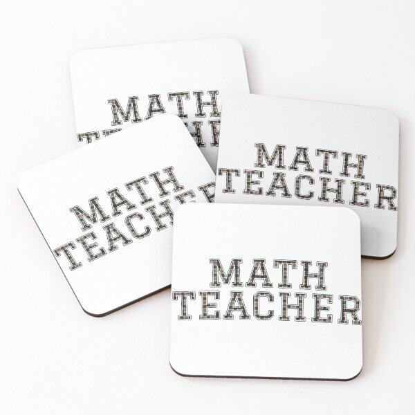 Item preview, Math Teacher Black White Buffalo Check Varsity Letter designed and sold by Worn & Witty.