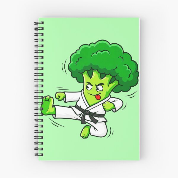 Item preview, Brocco Lee - Karate Kick Broccoli Character designed and sold by ThreadRiotTees.