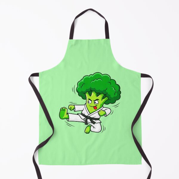 Item preview, Brocco Lee - Karate Kick Broccoli Character designed and sold by ThreadRiotTees.