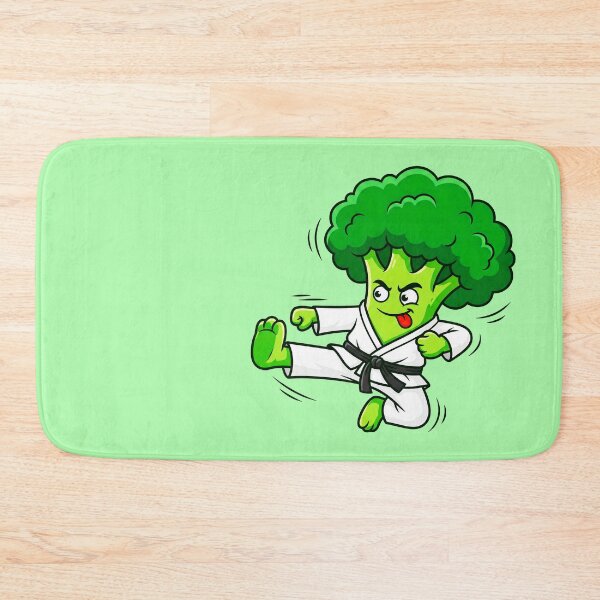 Item preview, Brocco Lee - Karate Kick Broccoli Character designed and sold by ThreadRiotTees.