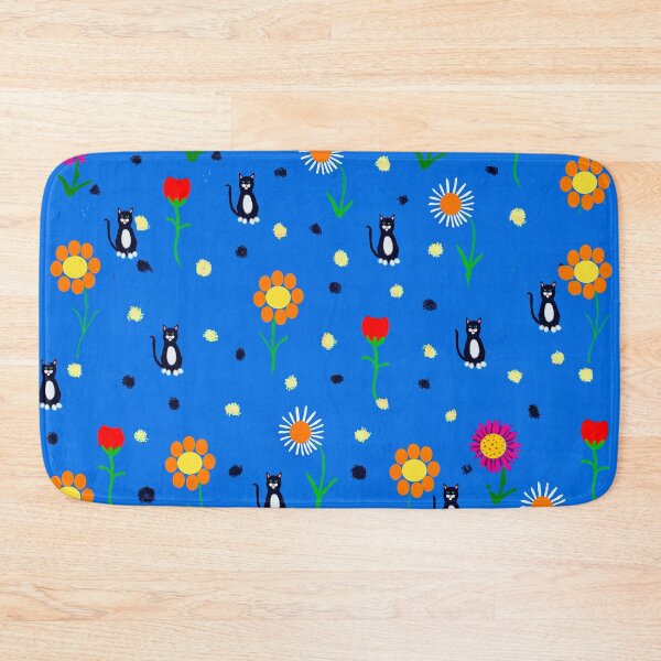 Item preview, Playful Cats and Bright Flowers designed and sold by Elaine M Hayward .