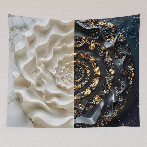 Item preview, Alabaster and Slate Geometric Spiral with Pyrite Accents designed and sold by Vicky Brago-Mitchell®.
