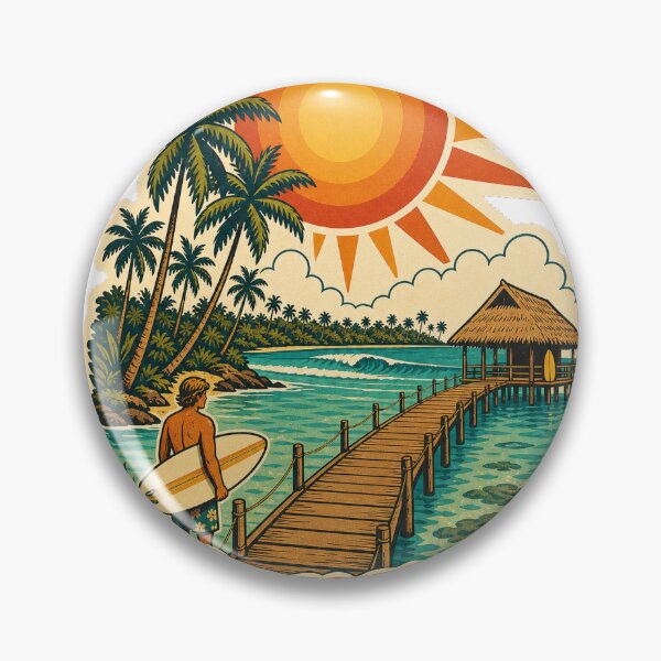 Item preview, Siargao Philippines Travel Souvenir - Retro Illustration designed and sold by VisualArtsOasis.