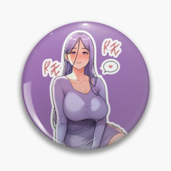 Item preview, Cute Lavender Hair Anime Girl Blushing Heart Sticker designed and sold by MeowLoka ⭐⭐⭐⭐.