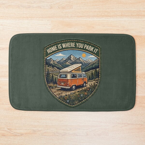 Artikelvorschau, Zuhause ist, wo du parkst – Vintage-Vanlife-Patch-Design entworfen und verkauft von LMDIGITAL6.
