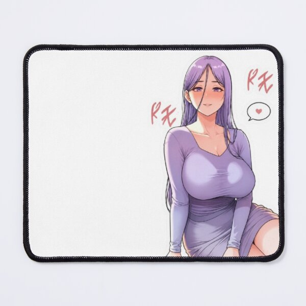 Item preview, Cute Lavender Hair Anime Girl Blushing Heart Sticker designed and sold by MeowLoka ⭐⭐⭐⭐.