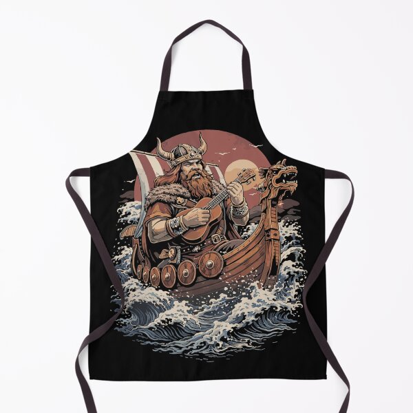 Item preview, Viking on Viking ship playing ukulele designed and sold by Pineapple-Tree.