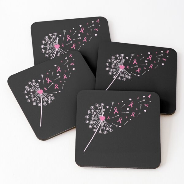 Item preview, Pink Ribbon Dandelion Heart Breast Cancer Awareness designed and sold by Antdoodle.