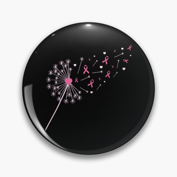 Item preview, Pink Ribbon Dandelion Heart Breast Cancer Awareness designed and sold by Antdoodle.