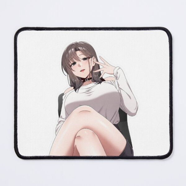 Item preview, Cute Anime Girl with Brown Hair – Kawaii Manga Sticker designed and sold by MeowLoka ⭐⭐⭐⭐.