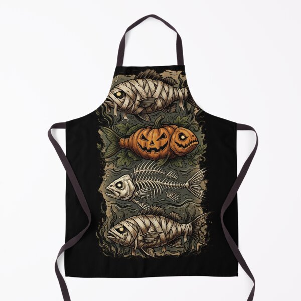Item preview, Halloween Trout Fish Ghost Pumpkin Skeleton Mummy designed and sold by w66aboo.