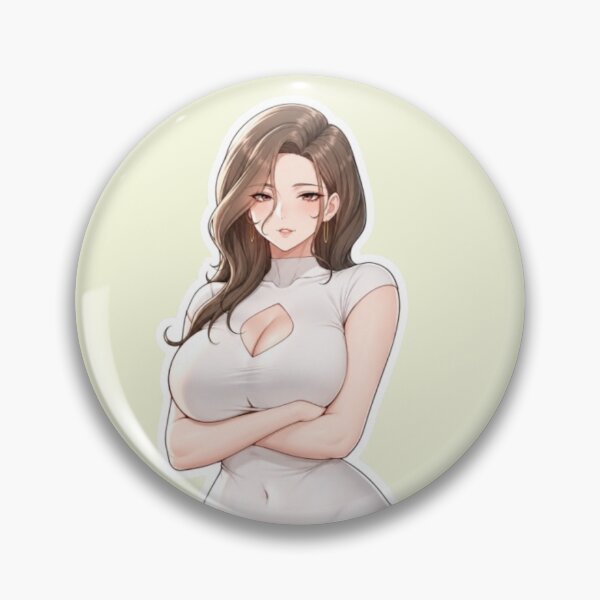 Aperçu de l'œuvre Elegant Brown Hair Anime Woman – Kawaii Manga Sticker créée et vendue par MeowLoka ⭐⭐⭐⭐.