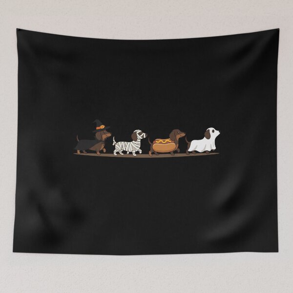 Item preview, Halloween Dachshund Costume Parade Cute Spooky Dog designed and sold by w66aboo.