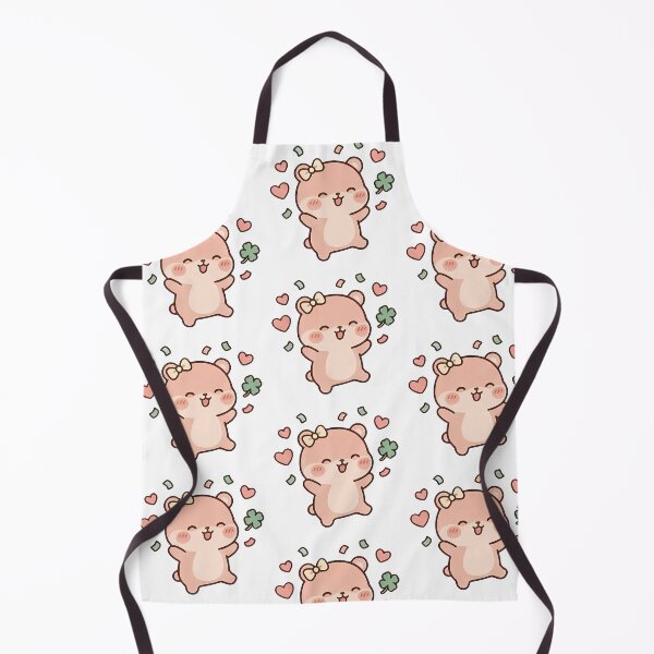 Item preview, Kawaii Cute Peachy Bear Confetti Hearts designed and sold by Cuddly-Critters.