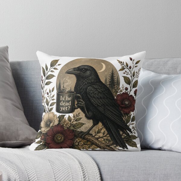 Item preview, Is He Dead Yet? Gothic Raven Mug - Funny Anti Trump Dark Humor designed and sold by Neurospicy Trolls.