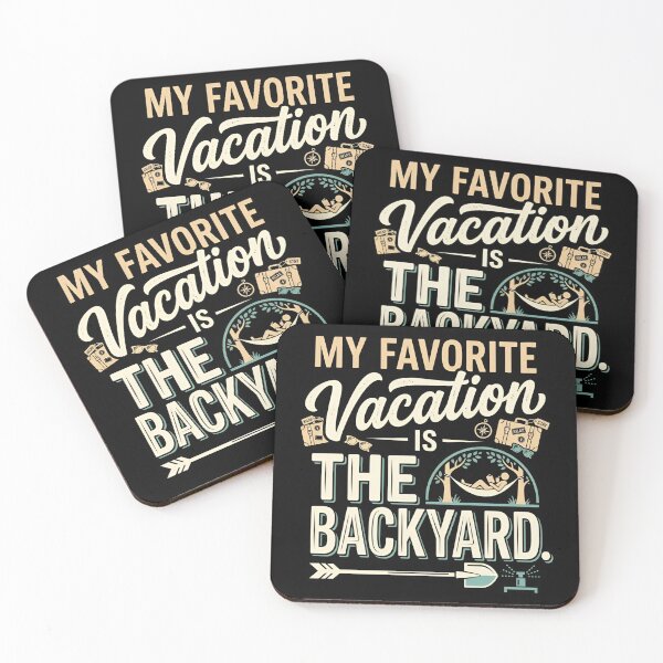 Item preview, My Favorite Vacation Is The Backyard Staycation Humor designed and sold by DuckOddity.