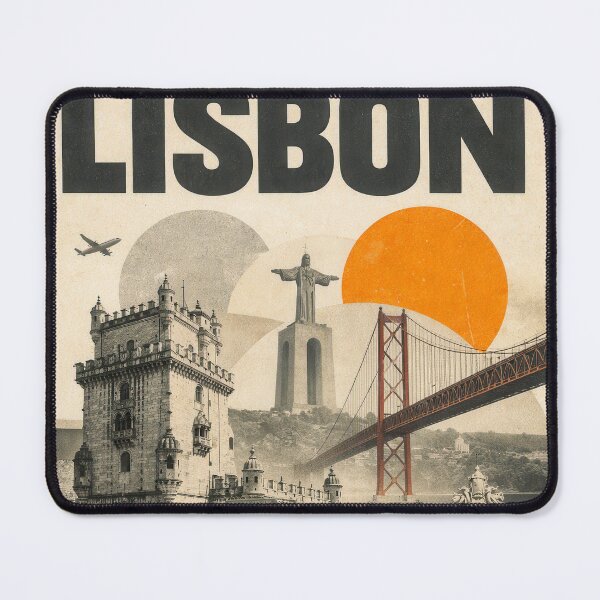 Item preview, Wall Art - Postcard - Lisbon Vintage Travel Collage designed and sold by ForeverPrintsOK.