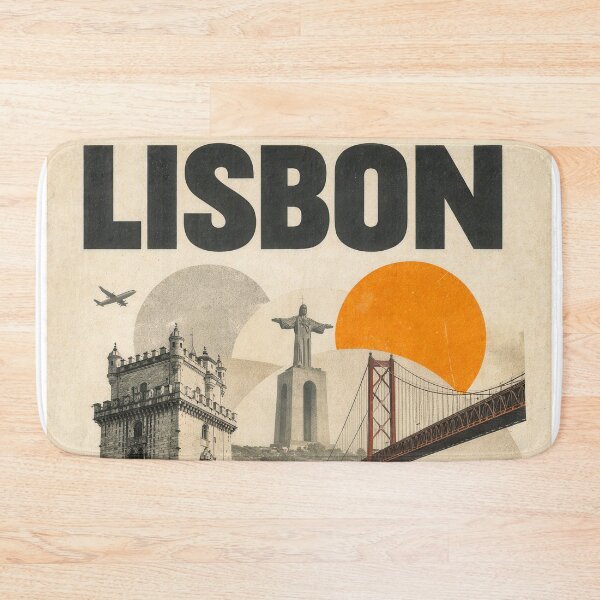 Item preview, Wall Art - Postcard - Lisbon Vintage Travel Collage designed and sold by ForeverPrintsOK.