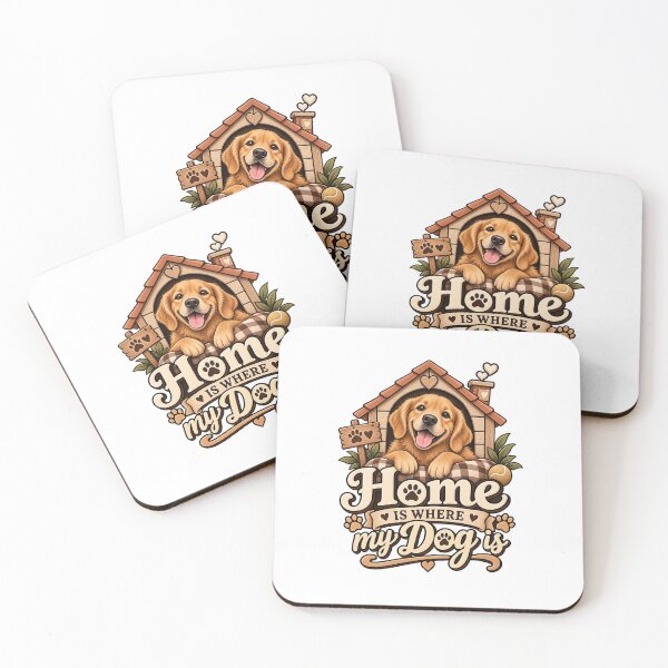 Item preview, Home Is Where My Dog Is Wall Art | Dog Lover Home Decor designed and sold by AZ Atelier.