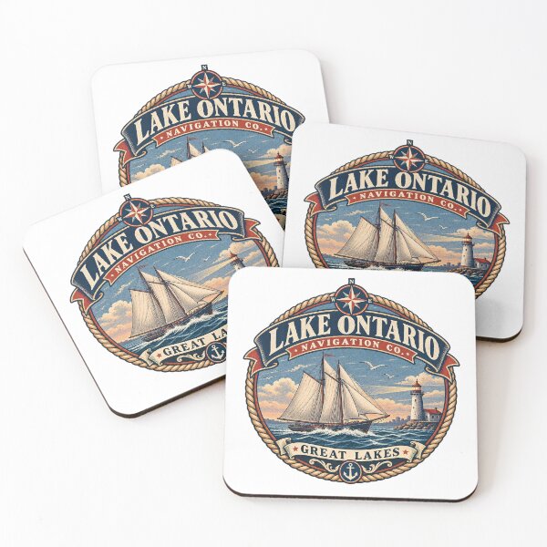 Item preview, Lake Ontario Navigation Co. – Vintage Great Lakes Sailing Badge designed and sold by Past in Threads.