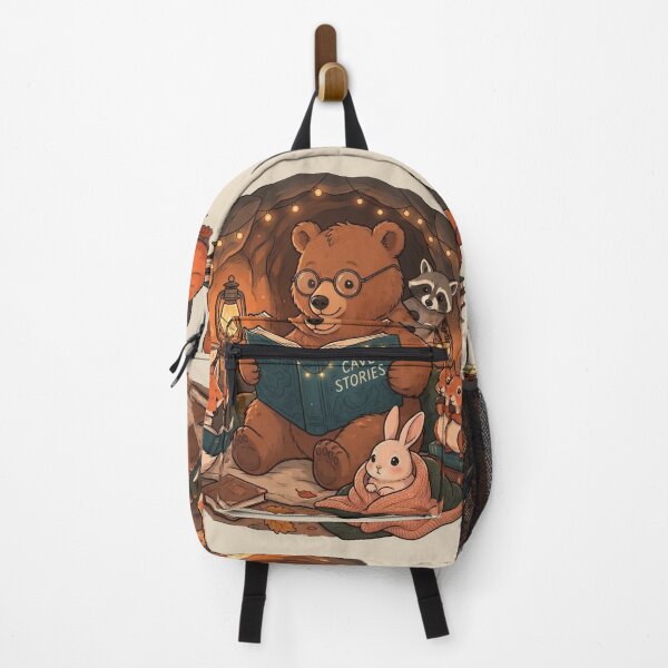 Item preview, Cozy Cave Stories - Cute Woodland Animals Reading Book Illustration designed and sold by BLUESKY11a.