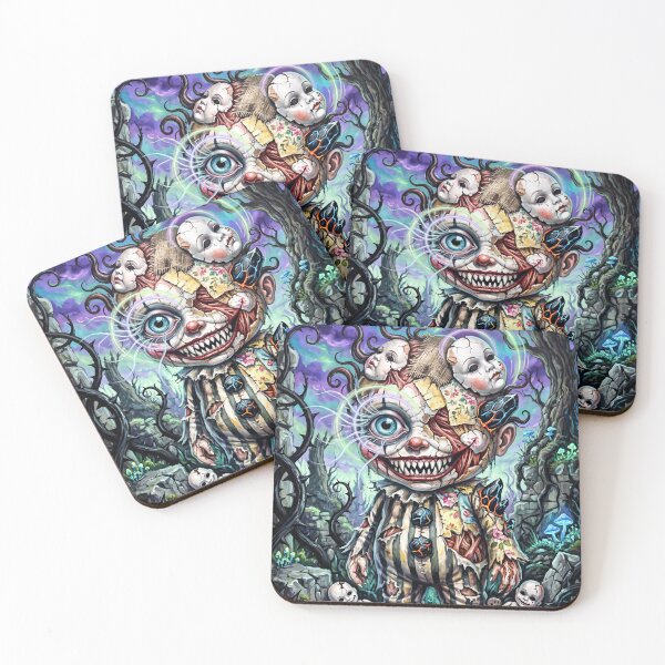 Item preview, Creepy Cute Clown – One Eyed Child with a Wide Smile designed and sold by QQQueen.