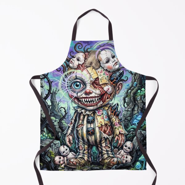 Item preview, Creepy Cute Clown – One Eyed Child with a Wide Smile designed and sold by QQQueen.