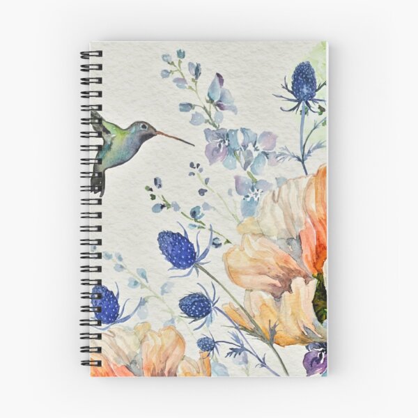 Item preview, Watercolor Flowers with Bird Print designed and sold by Vintage-Lady65.