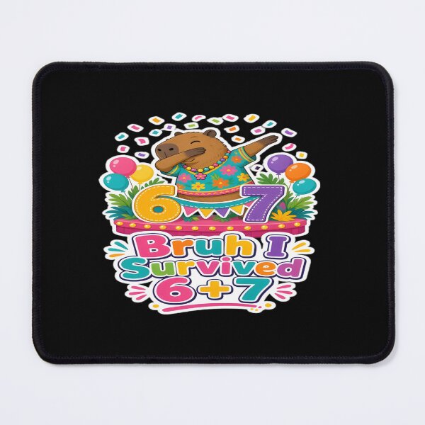 Item preview, Bruh I Survived 6 Plus 7 Party Capybara Art designed and sold by DailySparks.