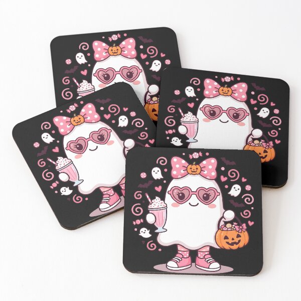 Item preview, Pink Halloween Ghost Pumpkin Coffee Spooky Women Girls designed and sold by w66aboo.