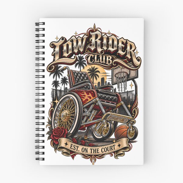 Item preview, Low Rider Club Est. On The Court - Wheelchair Basketball Lowrider Art designed and sold by Neurospicy Trolls.