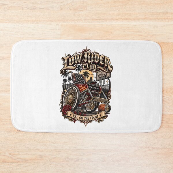Item preview, Low Rider Club Est. On The Court - Wheelchair Basketball Lowrider Art designed and sold by Neurospicy Trolls.
