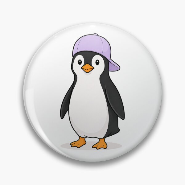 Item preview, Pepe the Penguin – Cute Penguin with Lavender Cap designed and sold by LittleGinnyArt.