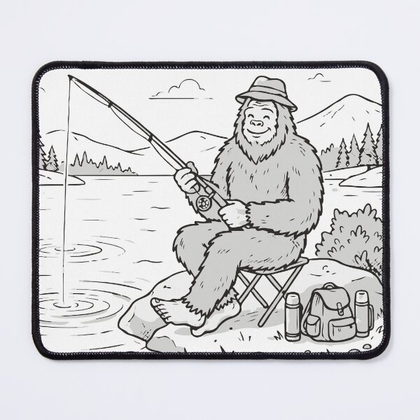 Item preview, No Fishing Today Bigfoot Sasquatch designed and sold by Brexmore3.