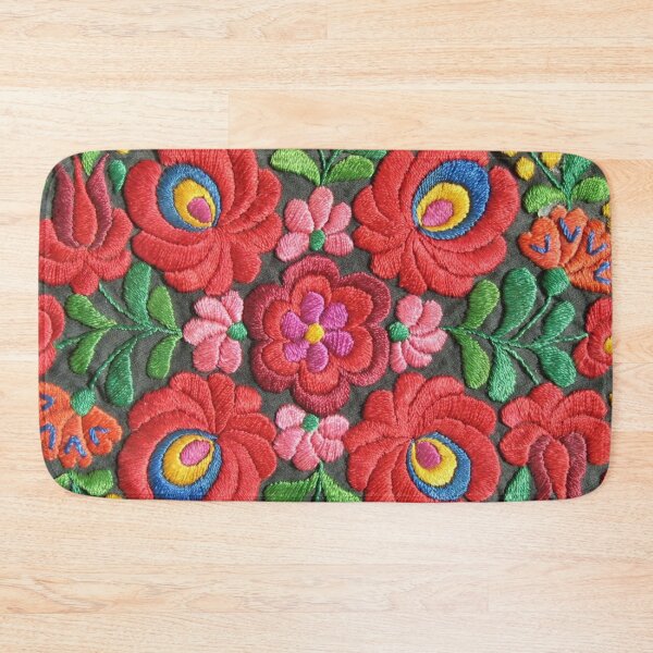 Item preview, Vibrant Folk Floral Embroidery designed and sold by Choopstores.