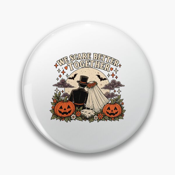 Item preview, We Scare Better Together Halloween Couple Bride Groom Wedding Design designed and sold by MAPDDesigns.