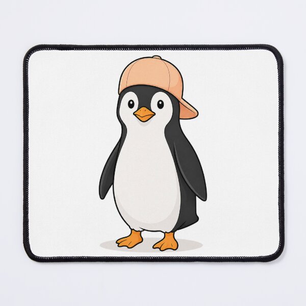 Item preview, Pepe the Penguin – Cute Penguin with Pastel Orange Cap designed and sold by LittleGinnyArt.