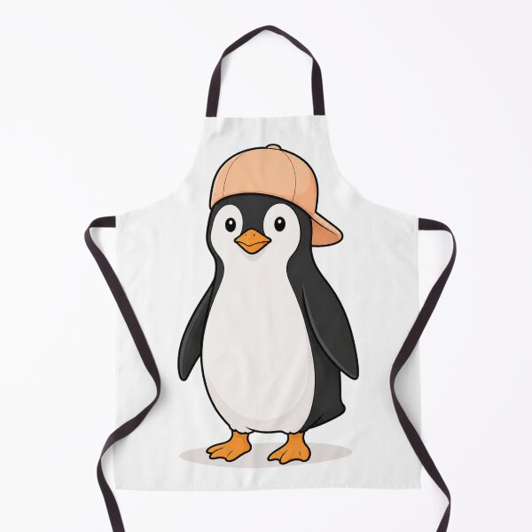 Item preview, Pepe the Penguin – Cute Penguin with Pastel Orange Cap designed and sold by LittleGinnyArt.