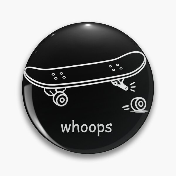Item preview, Whoops Skateboard Funny Fail – Missing Wheel Minimalist Skateboarding Design designed and sold by SakuraHQ.