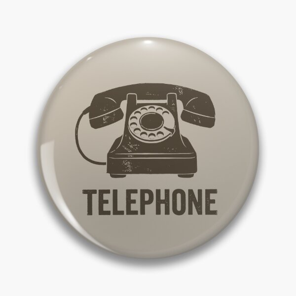 Item preview, Vintage Rotary Telephone Retro 70s Tech Woodcut Linocut Art designed and sold by KiwiRider.
