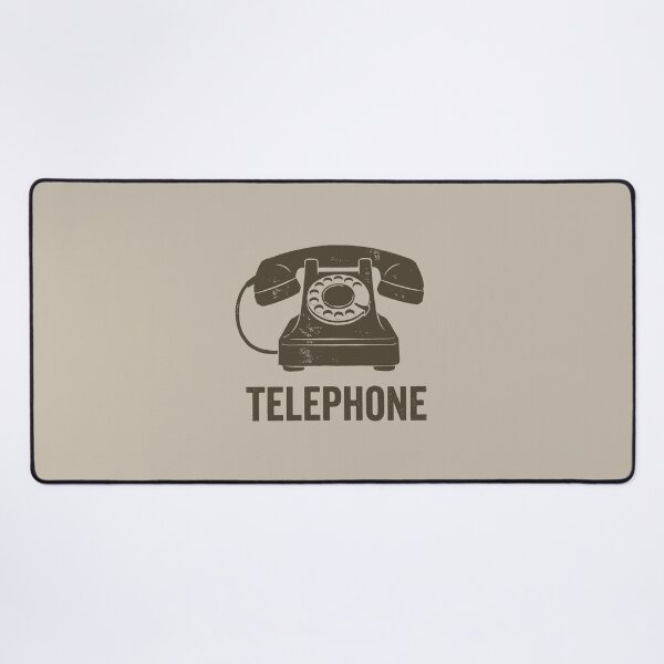 Item preview, Vintage Rotary Telephone Retro 70s Tech Woodcut Linocut Art designed and sold by KiwiRider.