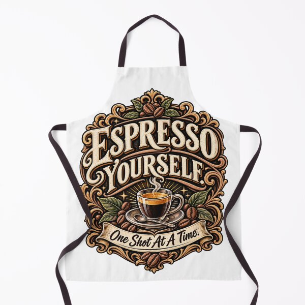 Item preview, Espresso Yourself Coffee Pun Design designed and sold by InkroarCo.