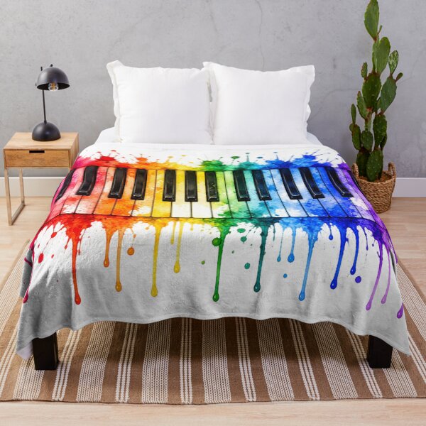 Item preview, Piano Keys Watercolor – Colorful Music Art designed and sold by GrafiXT.