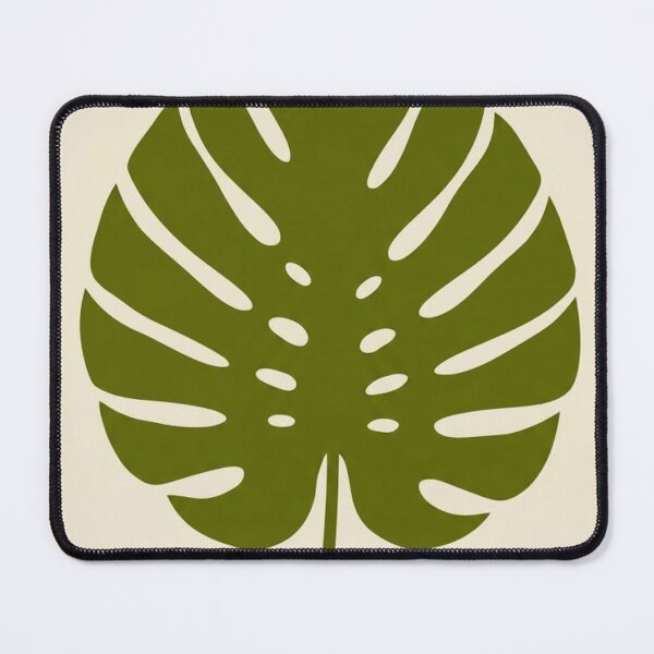 Item preview, Monstera Leaf Silhouette | Minimalist Olive Green Wall Art designed and sold by Zaramodo.
