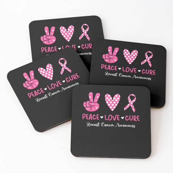 Item preview, Peace Love Cure Breast Cancer Awareness designed and sold by Antdoodle.