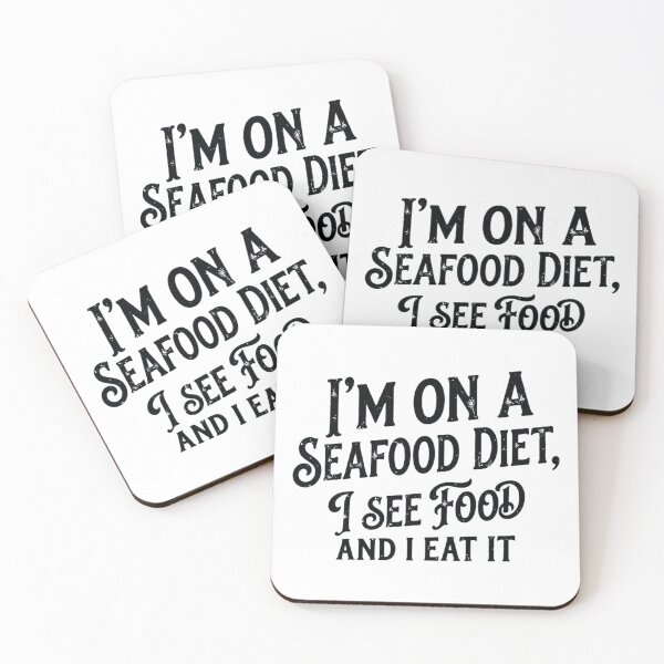 Item preview, I'm On A Seafood Diet, I See Food And I Eat It, Funny Food Lover designed and sold by CloudyPress.