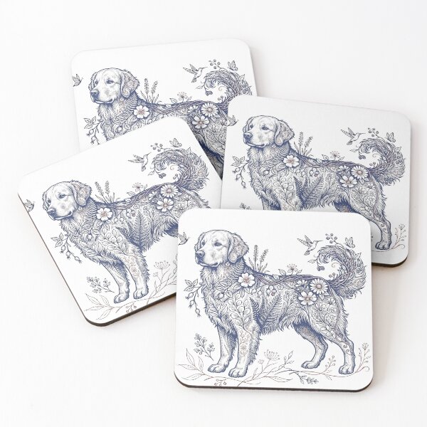 Item preview, Golden Retriever Botanical Illustration designed and sold by SUP-R-Ts.